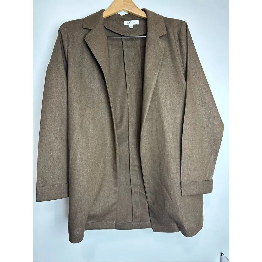 Brown Linen Short Set - Picture 5 of 9